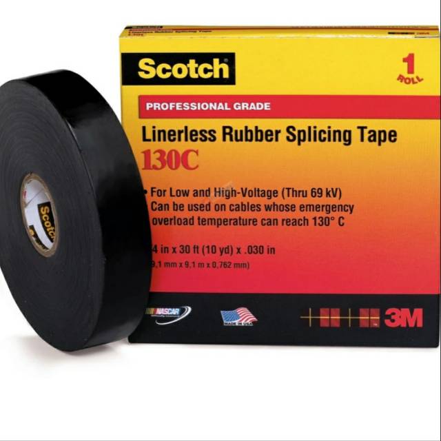 Scotch® Linerless Rubber Splicing Tape 130C